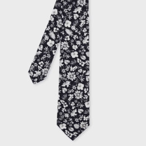 <b>PAUL SMITH</b> Cravatta con stampa floreale colore NERO