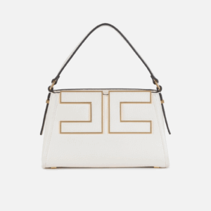 <b>ELISABETTA FRANCHI</b> Tote piccola con logo colore MILK